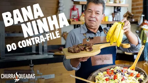 Bananinha do Contra Filé com Salada de Macarrão