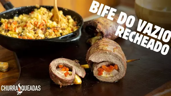 Aprenda a fazer bife do vazio com farofa de abacaxi
