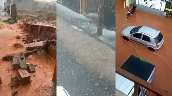 Granizo destelha 350 casas em São Gonçalo do Sapucaí