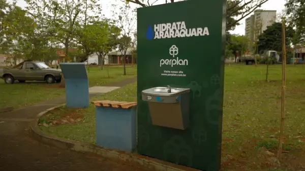 Perplan instala bebedouros em parques de Araraquara