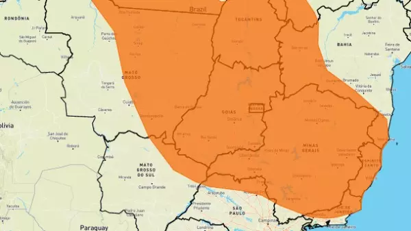 Parte do Sul de Minas está em alerta laranja para temporais neste domingo
