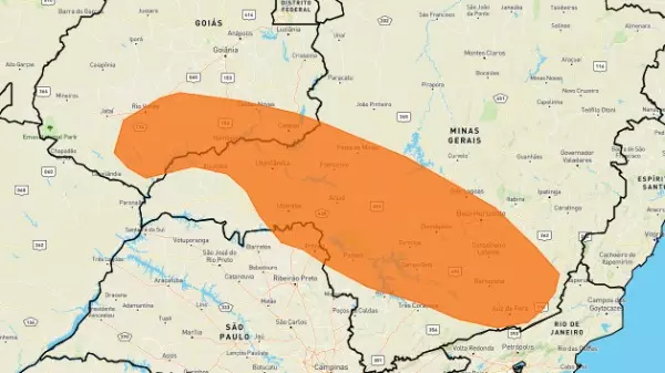 Inmet alerta para temporais, granizo e ventos fortes nesta terça-feira