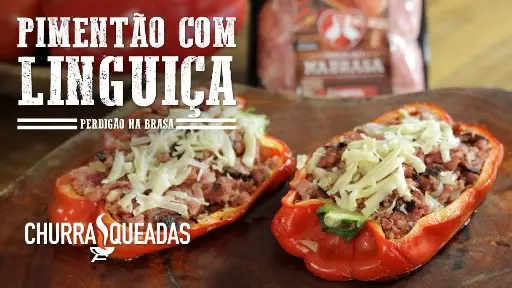 Pimentão Recheado com Linguica
