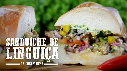 Sanduiche de Linguiça de Costelinha