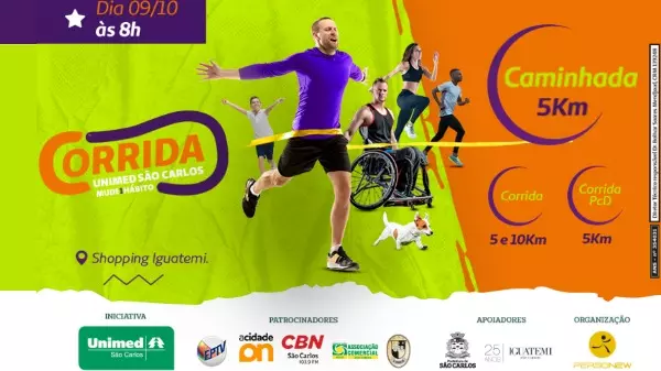 Estão abertas as inscrições para Corrida Unimed São Carlos